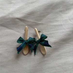 Plaid Bow Kids Hair Clips